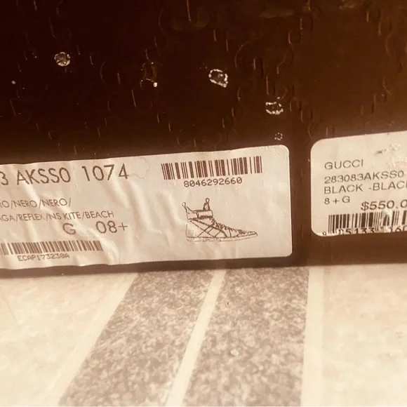 Gucci Black Sole Sneakers - Picture 7 of 7